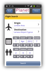 TDS Mobile App - Flight Search
